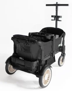 Joey (2 Seater) Stroller Wagon with 1 Canopy - Black