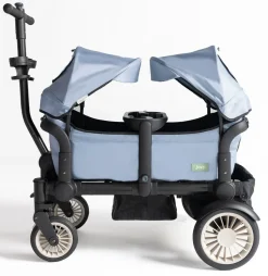 Joey (2 Seater) Stroller Wagon with 2 Canopies - Blue