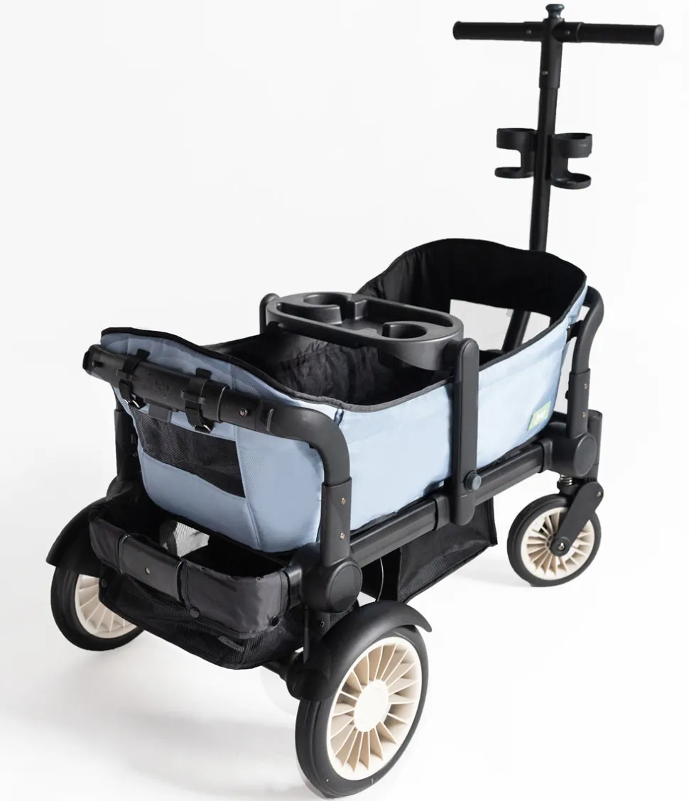 Joey (2 Seater) Stroller Wagon with 1 Canopy - Blue