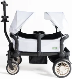 Joey (2 Seater) Stroller Wagon with 2 Canopies - White
