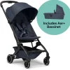 Joolz Aer+ Lightweight Compact Stroller + Bassinet Bundle - Navy Blue