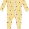 KicKee Pants Footie with Zipper - Wallaby Bees, 3-6 Months