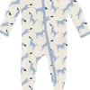 KicKee Pants Footie with Zipper - Natural Frisbee Labs, 18-24 Months