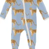KicKee Pants Footie with Zipper - Pond Tiger, 0-3 Months