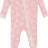 KicKee Pants Muffin Ruffle Footie with Zipper - Lotus Butterfly, 12-18 Months