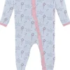 KicKee Pants Print Classic Ruffle Footie with 2 Way Zipper - Dew Magical Princess, 3-6 Months