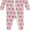 KicKee Pants Print Classic Ruffle Footie with 2 Way Zipper - Cake Pop Baby Bumblebee, 3-6 Months