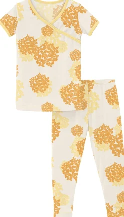 KicKee Pants Short Sleeve Kimono Pajama Set - Wallaby Hydrangea, 5 Years