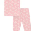 KicKee Pants Short Sleeve Kimono Pajama Set - Lotus Butterfly, 4T