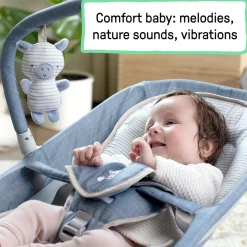Kids2 Ingenuity Happy Belly Rock-to-Bounce Massage Seat - Chambray