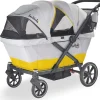 Larktale Caravan Coupe (2 Seater) Stroller Wagon - Gray / Yellow