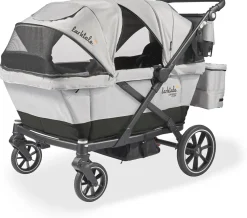 Larktale Caravan Coupe Quad (4 Seater) Stroller Wagon - Gray / Black
