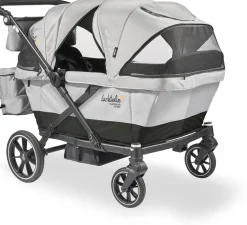 Larktale Caravan Coupe Quad (4 Seater) Stroller Wagon - Gray / Black