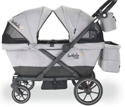 Larktale Caravan Coupe Quad (4 Seater) Stroller Wagon - Gray / Black