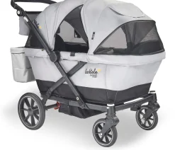 Larktale Caravan Coupe V2 (2 Seater) Stroller Wagon - Gray / Black