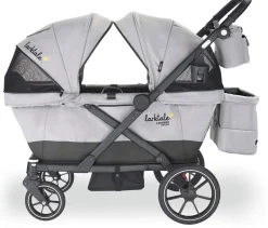 Larktale Caravan Coupe V2 (2 Seater) Stroller Wagon - Gray / Black