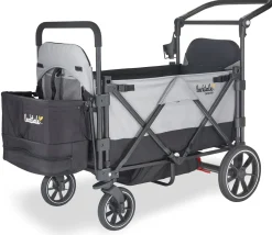 Larktale Caravan V2 (4 Seater) Stroller Wagon Bundle - Gray/Black