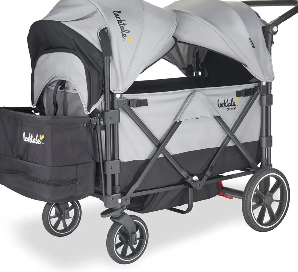 Larktale Caravan V2 (2 Seater) Stroller Wagon - Gray/Black