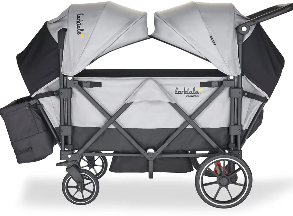 Larktale Caravan V2 (2 Seater) Stroller Wagon - Gray/Black