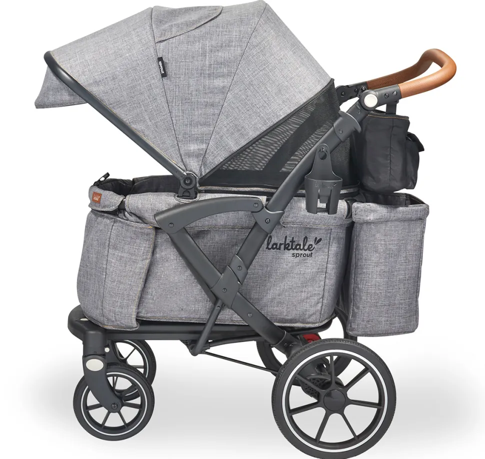 Larktale Sprout Single-to-Double Stroller Wagon - Byron Black