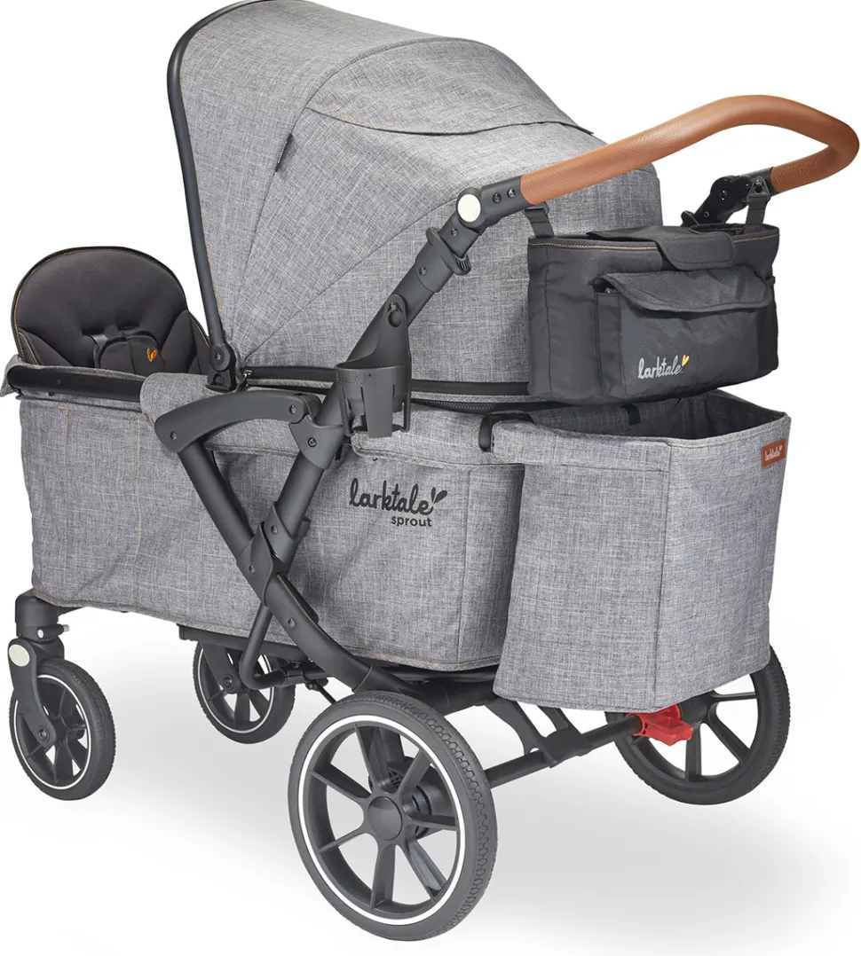 Larktale Sprout Single-to-Double Stroller Wagon - Byron Black
