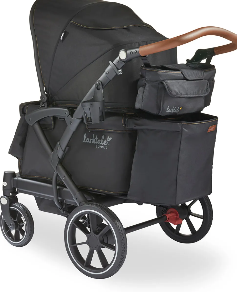 Larktale Sprout V2 Single-to-Double Stroller Wagon - Byron Black