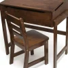 Lipper International Child's Slanted Top Desk & Chair - Walnut