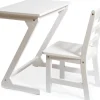 Lipper International Kids Anywhere Table & 1 Chair Set - White