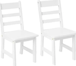 Lipper International Round Table with Shelf and 2 Chairs - White
