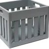 Lipper International Wooden Storage Crate - Grey