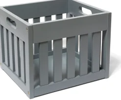 Lipper International Wooden Storage Crate - Grey