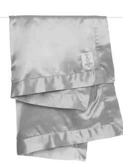 Little Giraffe Velvet Deluxe Baby Blanket - Silver