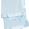 Little Giraffe Velvet Deluxe Baby Blanket - Blue