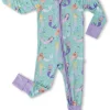 Little Sleepies Bamboo Viscose Zippy - Mermaid Magic, 3 - 6 months