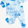 Little Sleepies Two-Piece Bamboo Viscose Pajama Set - Blue Watercolor, 18 - 24 months