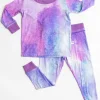 Little Sleepies Two-Piece Bamboo Viscose Pajama Set - Purple Watercolor, 12 - 18 months