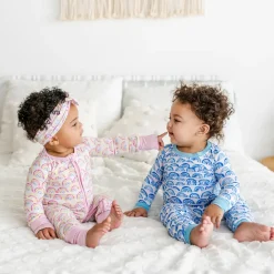 Little Sleepies Two-Piece Bamboo Viscose Pajama Set - Blue Rainbows, 18 - 24 months