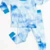 Little Sleepies Two-Piece Bamboo Viscose Pajama Set - Blue Watercolor, 12 - 18 months