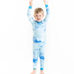 Little Sleepies Two-Piece Bamboo Viscose Pajama Set - Blue Watercolor, 12 - 18 months