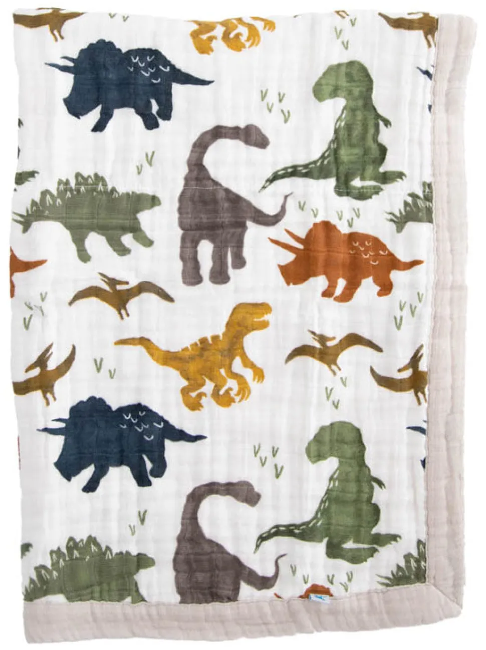 Little Unicorn Cotton Muslin Baby Blanket - Dino Friends