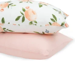 Little Unicorn Cotton Muslin Toddler Pillowcase, 2 Pack - Watercolor Roses Grande
