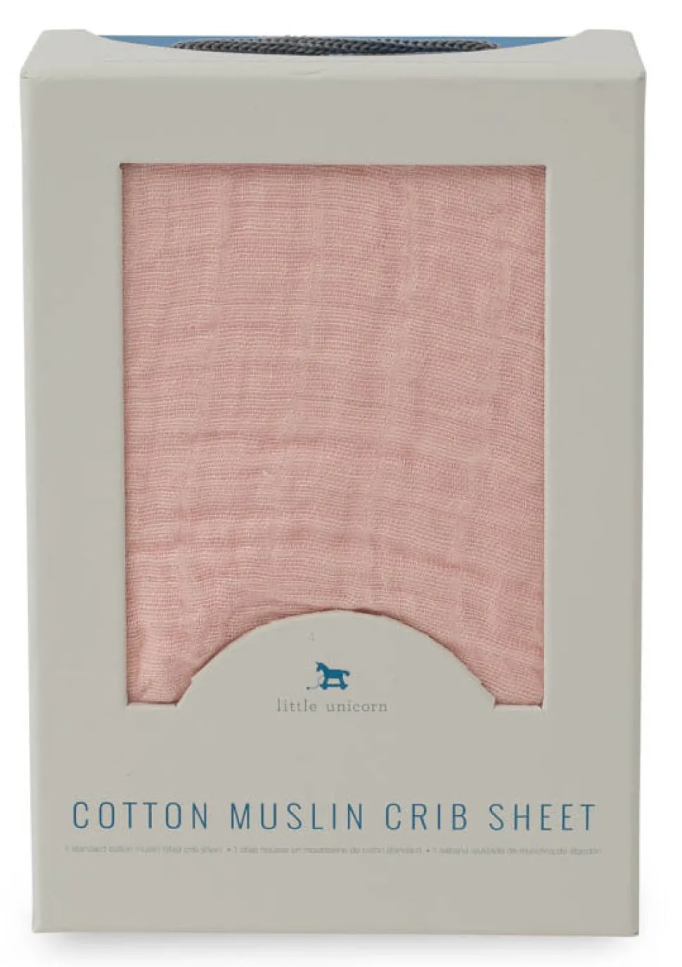 Little Unicorn Cotton Muslin Fitted Crib Sheet - Rose Petal