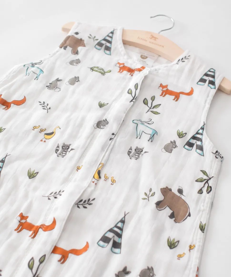 Little Unicorn Cotton Muslin Sleep Bag, Small - Forest Friends