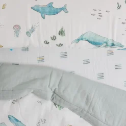 Little Unicorn Cotton Muslin Toddler Bedding 3 Piece Set - Whales
