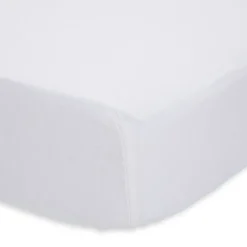 Little Unicorn Cotton Muslin Fitted Crib Sheet - White