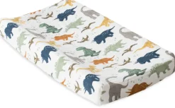 Little Unicorn Cotton Muslin Changing Pad Cover - Dino Friends