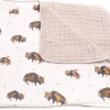 Little Unicorn Cotton Muslin Quilt - Bison