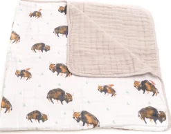 Little Unicorn Cotton Muslin Quilt - Bison