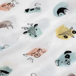 Little Unicorn Cotton Muslin Toddler Pillowcase, 2 Pack - Watercolor Critters