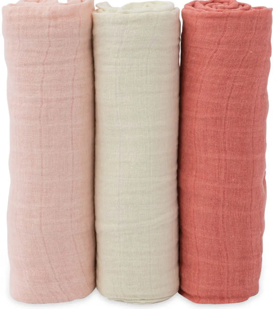 Little Unicorn Cotton Muslin Swaddle 3 Pack - Rose Petal Set